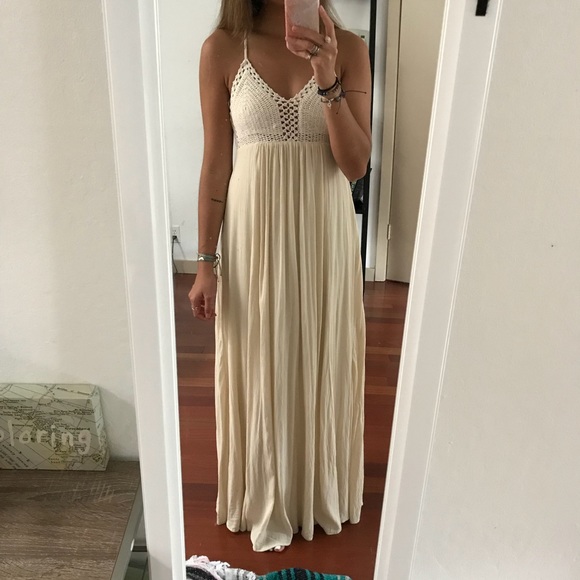 lulus crochet maxi dress